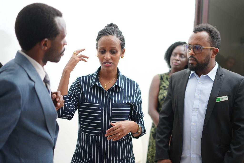 Mrs. Helen Habteselasie, CEO (middle) talking to the DMO from KCCA.